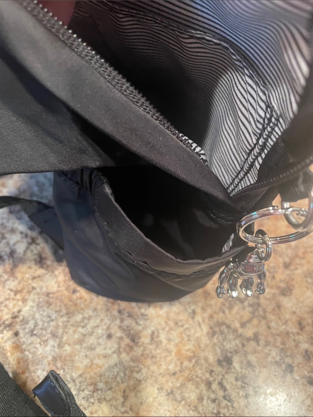 Kipling Black Nylon Mini Backpack with Front Zip Pocket - Picture 11 of 11